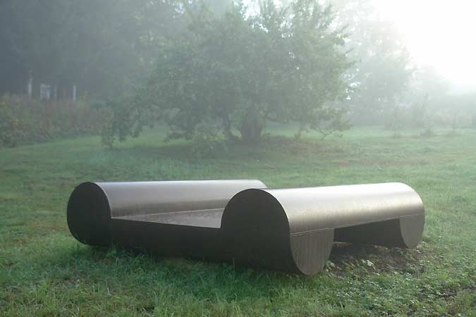 cor-ten steel sculpture - sculptures in the sculpture park, Open Air Museum POAM